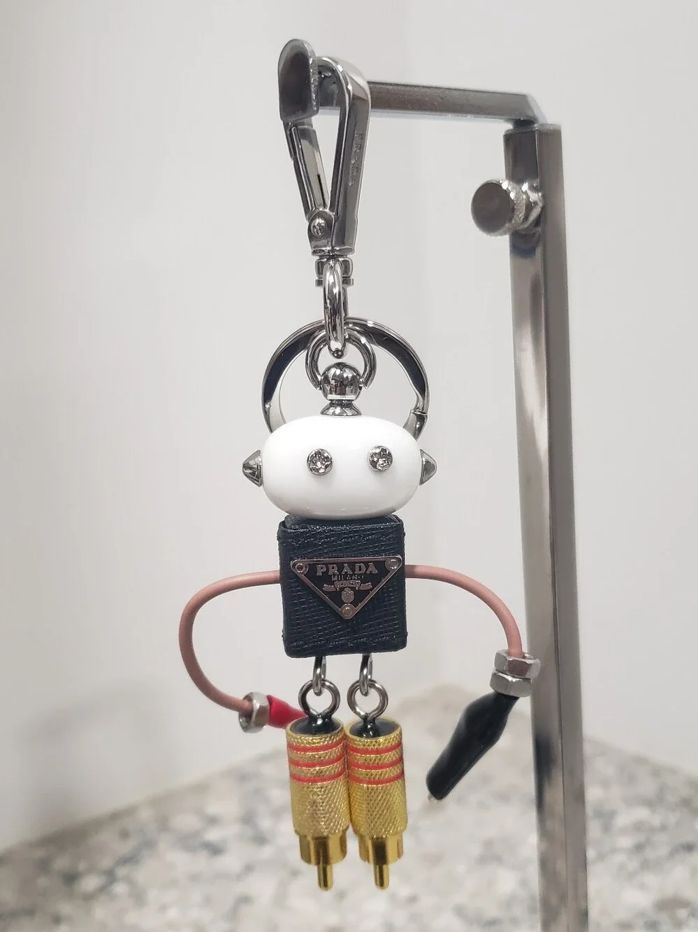 Fashion Robot Bag Charm Keychain NWOT